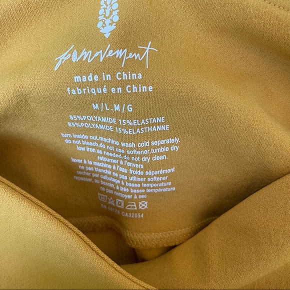 NEW Free People Movement Turmeric Mustard Yellow Blaze It Biker Short - Picture 7 of 10